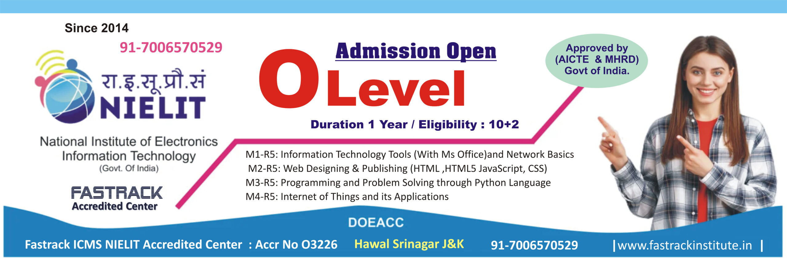 Fastrack ICMS Hawal NIELIT O level Banner 2026